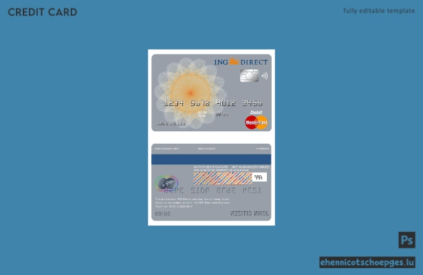 Beispielvorschau der Australia Ing Direct Bank Mastercard
